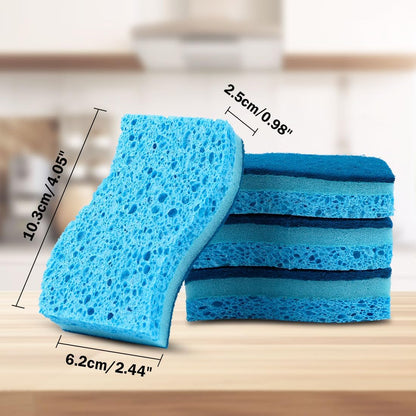 AIDEA XL Sponges Kitchen, 12Count, Non-Scratch Dish Sponges, Large Natural Sponge for Non Stick Cookware, Cellulose Cleaning Sponge for Dishes, Bathroom, Household