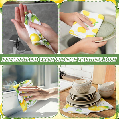 Redbaker 30 Pcs Reusable Paper Towels Rolls Kitchen Towels Bulk Washable Paperless Cloth Cotton Hand Napkins with Cardboard Reusable Napkins for Kitchen Bathroom(Floral,10 x 12 in)