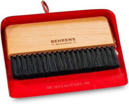 Behrens White Galvanized Dustpan & Brush Set
