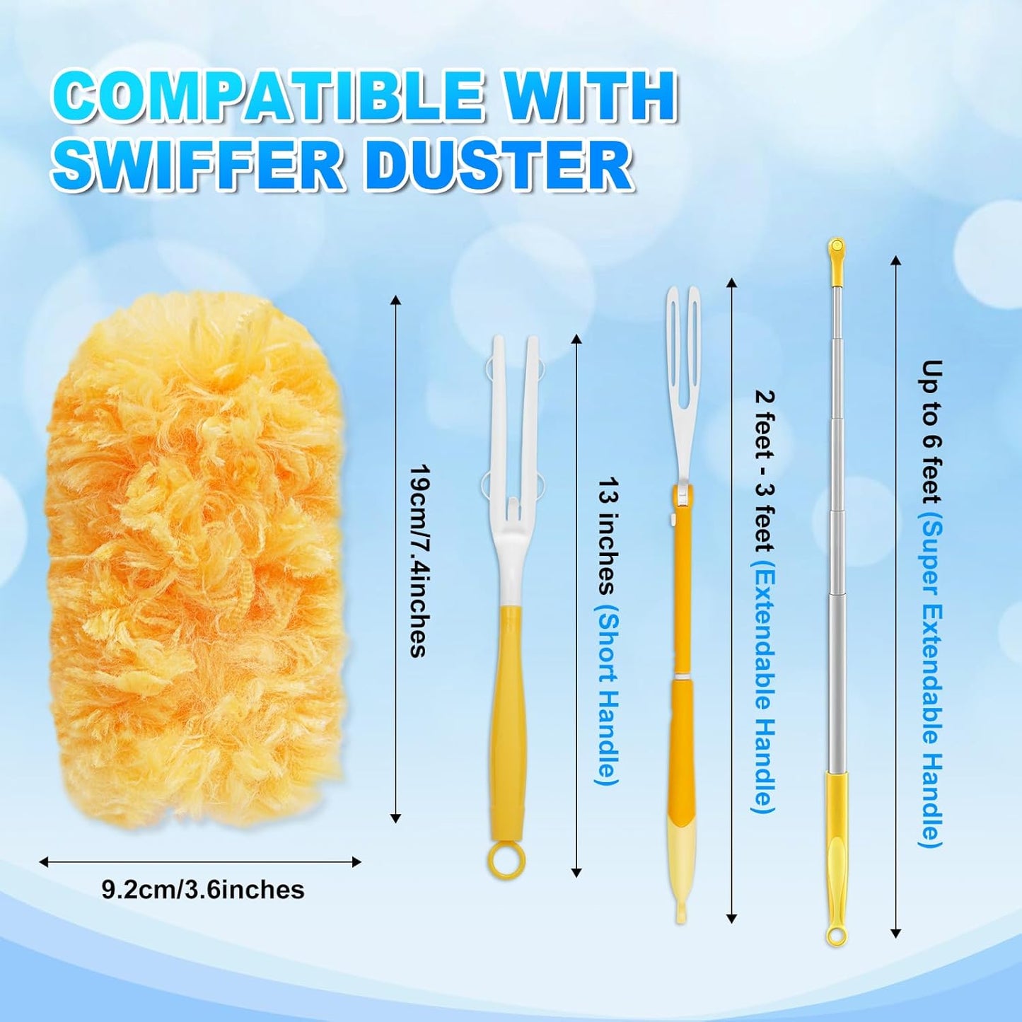 20 Count Duster Refill Compatible with Swiffer Hand Duster, Lavender Flavor Disposable Heavy Duty Duster Refills, Dusters Refills for Cleaning, Blinds & Ceiling Fan (Handle is Not Included)