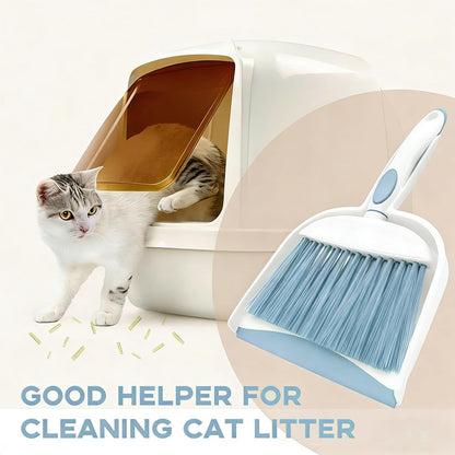 Dust pan, Mini Dustpan and Brush Set, Small Broom and Dustpan Set, Small Hand Broom and dust pan Set, Whisk Broom, Dust pan and Brush for Desk, Table, Home, Kitchen (Light Green 2pcs)