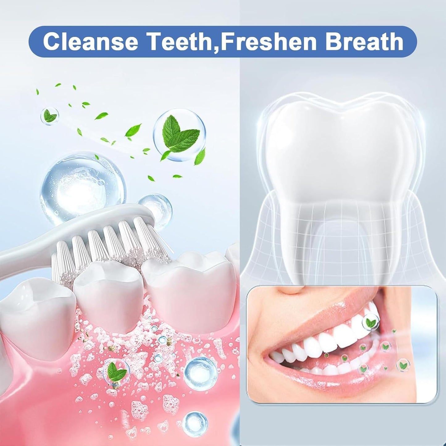 Hydroxyapatite Toothpaste Enamel Protection and Tooth Strengthening Repair Fluoride-Free for Reduce Tooth Sensitivity White Teeth Mint Fragrance Fresh BreathGentle and Effective Formula