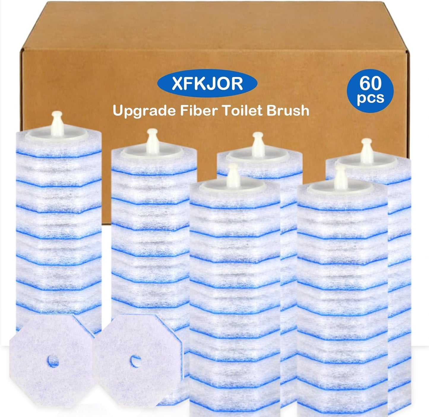 100 Count Toilet Wand Refills for Clorox Toilet Wand - Upgrade 3-Layer Thickened Toilet Brush, Replacement Heads for Clorox Toilet Wand Refills, 5X Cleaning Power | No Falling Apart