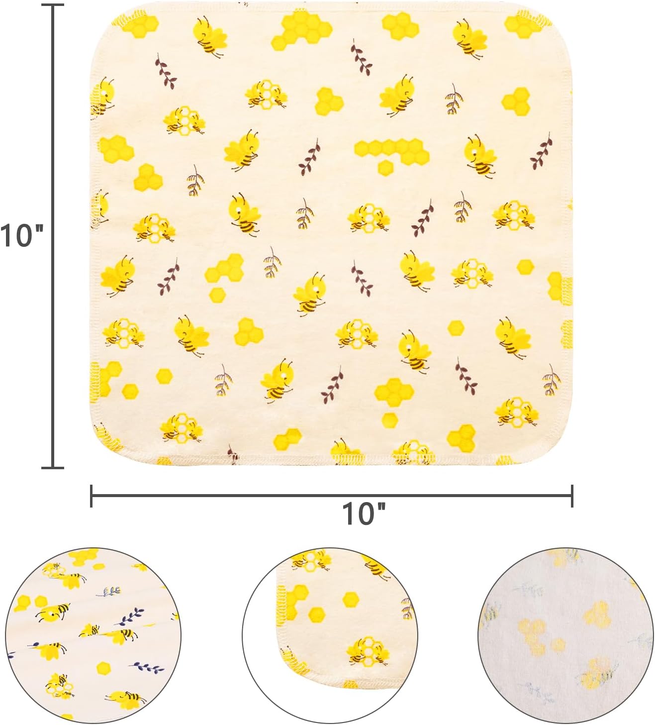 Reusable Dishcloths Kitchen Towels Cotton: 30 Packs 10X10 Washable Roll Paperless Paper Towels Absorbent Dishcloths Set Dish Tea Towel for Kitchen Drying (30Daisy, 10×10")