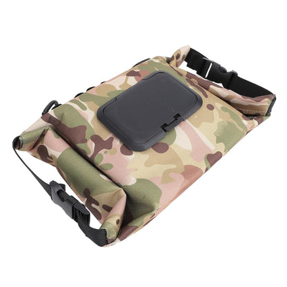 Large Capacity Canvas Portable Camping Wet Wipe Dispenser for Office Car Home Travel Hangable Wipe Holder (Camouflage Green)