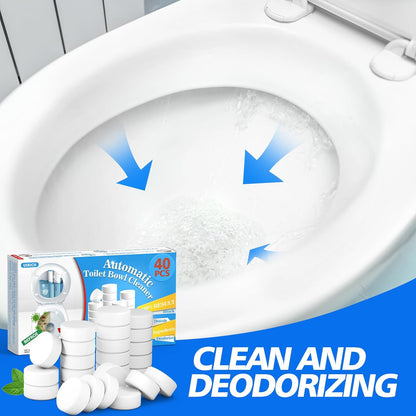 USKICH 20 Pack Toilet Bowl Cleaner Tablets,Blue Automatic Toilet Tank Cleaners, Long-Lasting Household Toilet Cleaners,Toilet flush Cleaning & Deodorizer