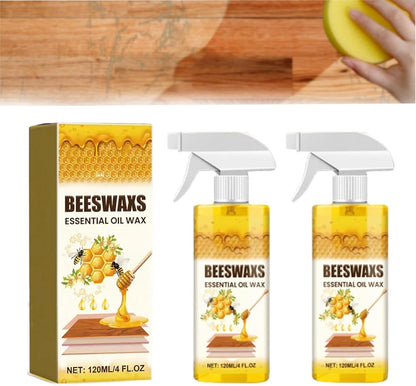 Beeswax Wood Polish Spray,Natural Beeswax Essential Oil Wax,Floor Polish Spray,For Wood Floors, Furniture, and Wooden Cabinets (1PC)