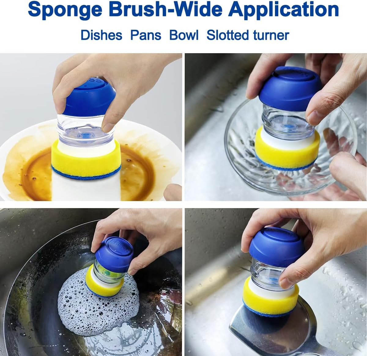 CELOX Dish Scrubber with Soap Dispenser, Soap Dispensing Sponge