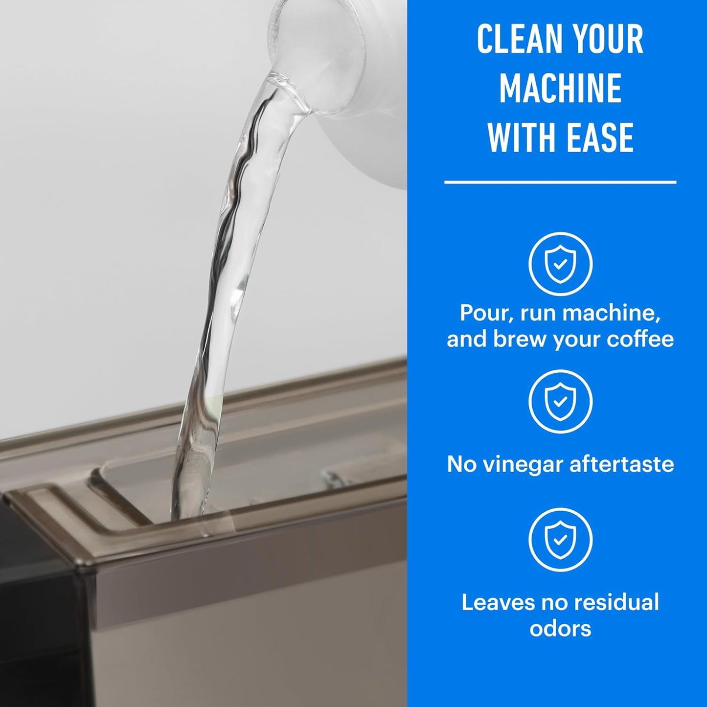 Essential Values Descaling Solution (8 fl oz / 236 ml) – Coffee Maker Cleaner for Nespresso, Keurig, Breville & More – Works on All Machines & Espresso Makers – Made in USA