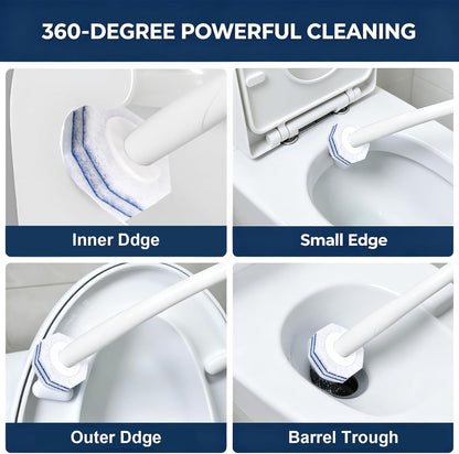 80 Pack Disposable Toilet Wand Refills, High-Density Replacement Scrubber Heads, Bathroom Toilet Bowl Cleaning Brush Pads