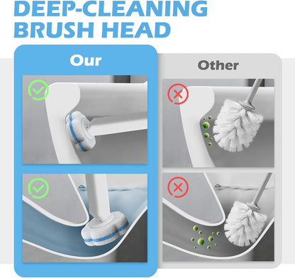 Disposable Toilet Brush Cleaning System, 2pcs Wands with 104pcs Replacement Heads,Stick for Toilet Cleaning,Wands with Refills Pads,Wall Mounted Toliet Wand for Bathroom,Toilet Brush and Holder