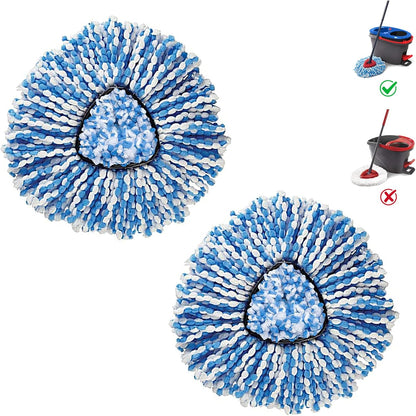 BonusLife 3-Pack Mop Head for O-Ceda RinseClean Spin Mop Refill 2-Tank System Only Easy Cleaning Microfiber Replacement
