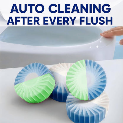 Automatic Toilet Bowl Cleaner Tablets, 10 Pack Long-Lasting Toilet Tank Cleaner for Bathroom, Blue Water Freshener, Prevents Stains & Odor, Safe for All Toilets - 10 Pack (Pink+Blue)