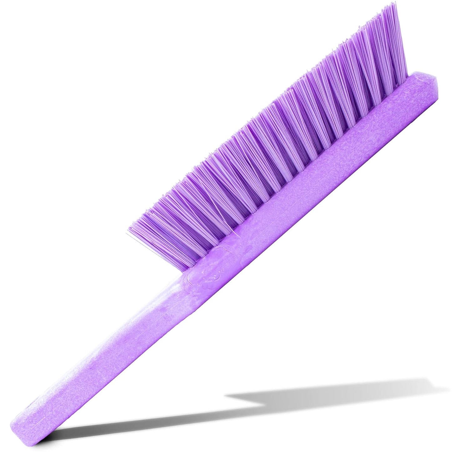 SPARTA Handheld Soft Counter Brush 8 Inch Bristle Span, Multi-Use Dust Brush with 5 Inch Handle for Tables, Countertops, and Delicate Surfaces, Polyester, Orange