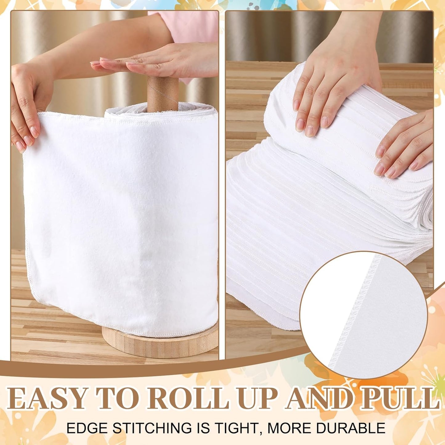 36 Pack Vintage Reusable Cleaning Cloths Washable Cotton Kitchen Towels for Home (Gray)