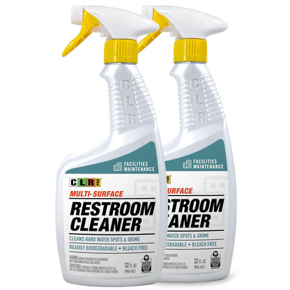 CLR PRO Calcium, Lime & Rust Remover - Quickly Removes Calcium and Lime Deposits, Stubborn Rust Stains, and Household Hard Water Deposits (32 Ounce Spray (Pack of 6))