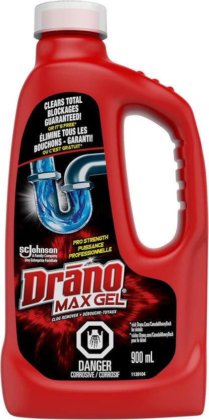 Drano Max Gel Clog Remover, 80 oz