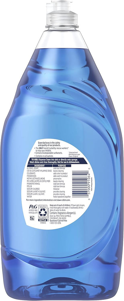 Dawn Dishwashing Liquid, Original Scent, 38 fl oz