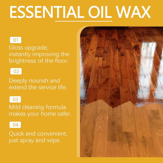 Beeswax Wood Polish Spray, Natural Micro-Molecularized Beeswax Spray, Bees Wax Furniture Polish and Cleaner, For Wood Floors, Furniture and Wooden Cabinet (2PCS)