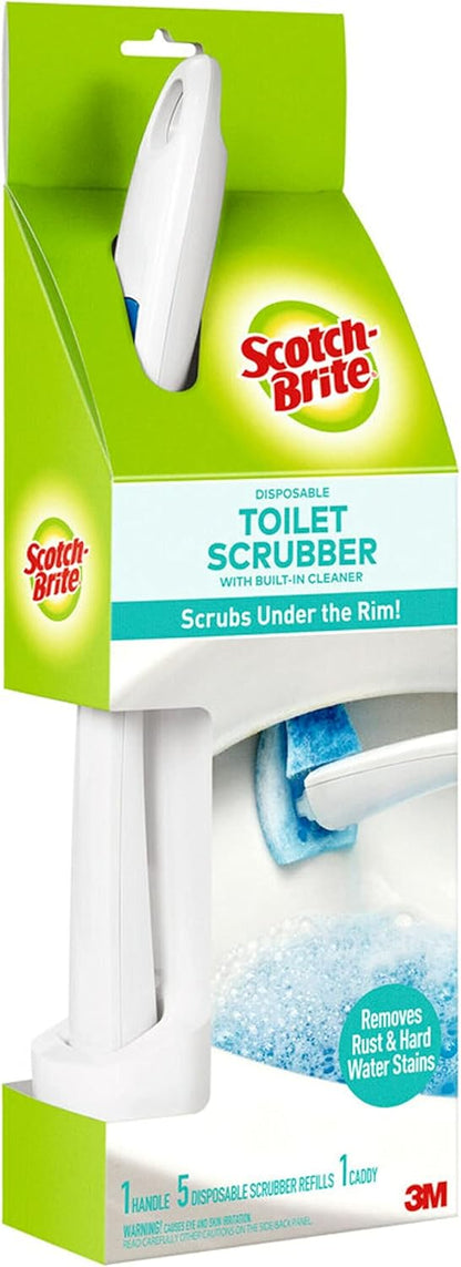 Scotch-Brite Disposable Toilet Scrubber Refills, Removes Rust & Hard Water Stains, 10 Disposable Refills Blue