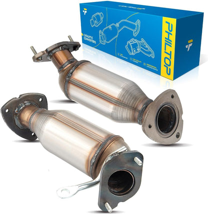 PHILTOP Left and Right Catalytic Converter Replacement For 2005-2010 300 2.7/3.5L V6 RWD, 2006-2010 Charger 2.7/3.5L V6 RWD, 2005-2008 Magnum 2.7/3.5L V6 RWD Replace 55434, 55433 (EPA Compliant) - Colors B