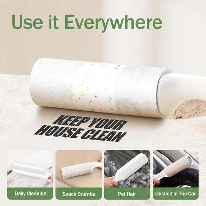 Extra Sticky Lint Roller for Pet Hair, 600 Sheets with 2 Reinforced Handles, Heavy Duty Lint Roller for Clothes, Couch, Furniture & Car