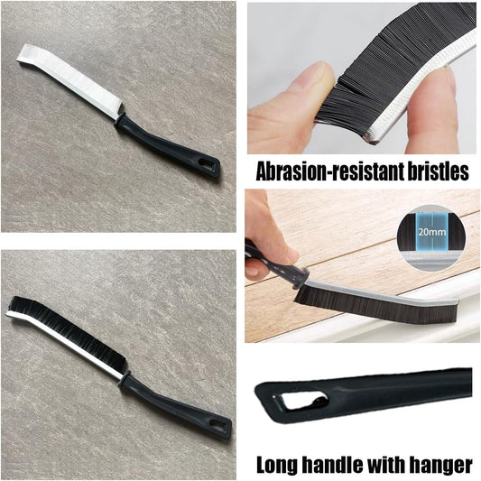 10PCS Crevice Cleaning Brush, Dead Corner Groove Tiles Gap Brush, Hard Bristle Thin Gap Brush Multifunctional Corners Cleaning Tool for Bathroom, Kitchen, Window, Sink, Toilet (5 Black + 5 White)