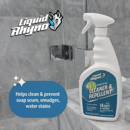 Danco Liquid Rhyno 2-in-1 Shower Glass Cleaner & Repellent