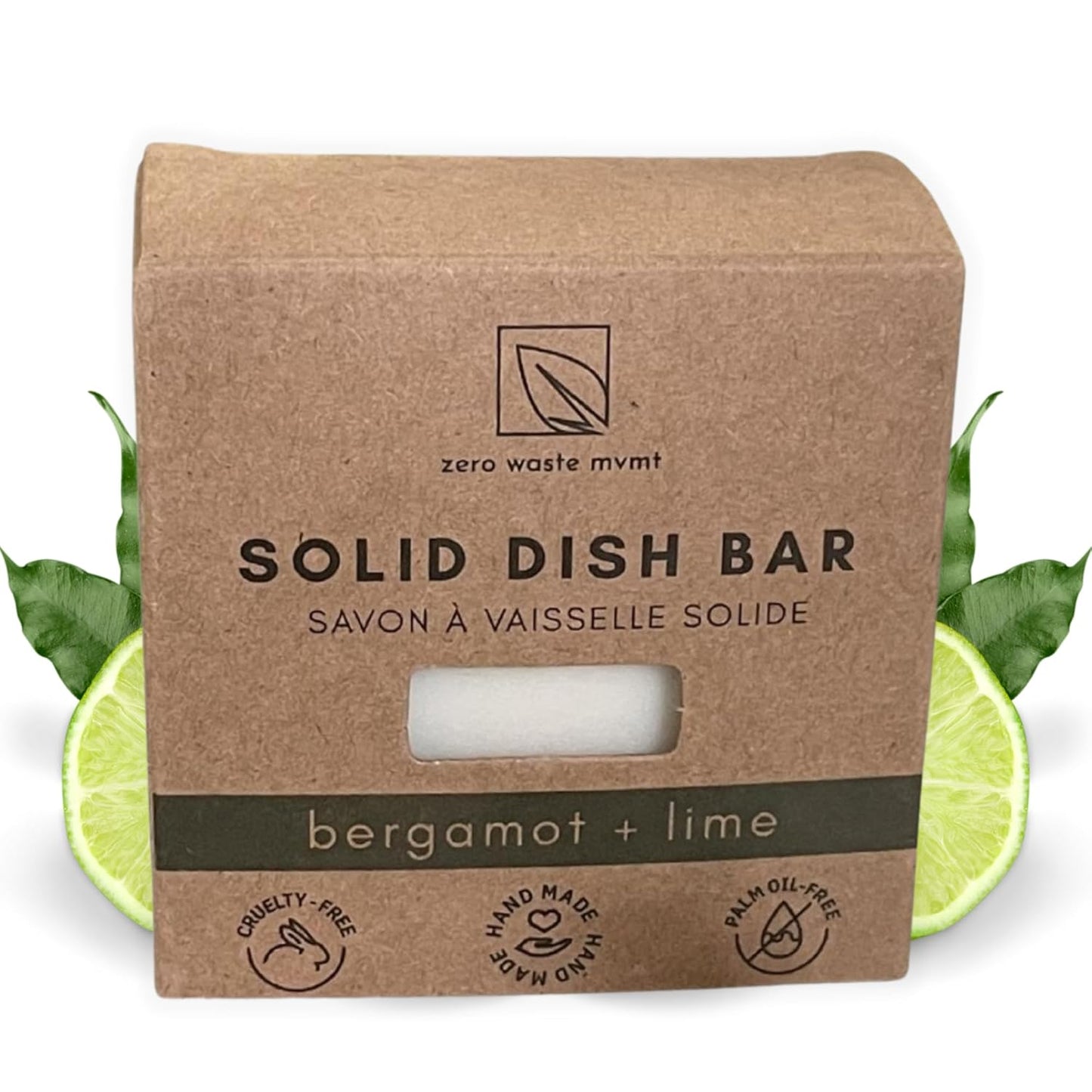 Dish Washing Bundle Kit | Eco-Friendly Solid Dish Soap, Cedar Soap Tray, Bamboo Pot Brush | Organic & Vegan Ingredients, Non-Tox Dish Soap | 3pc. Set