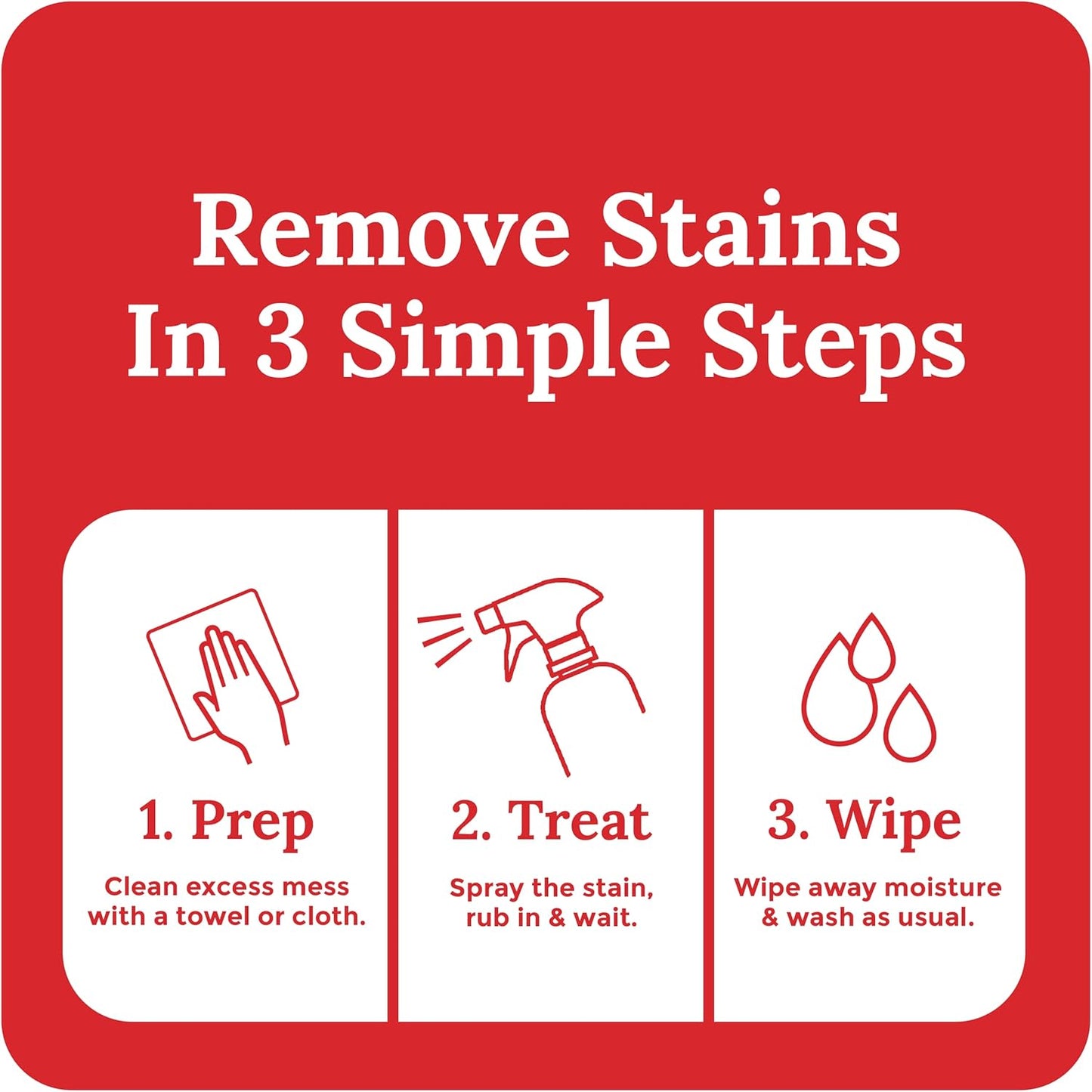 Emergency Stain Rescue Stain Remover Spray - For Wine & Coffee - Blood Stain Remover Clothes & Laundry - Carpet Cleaner Spray with No Added Phosphates - 2 x 4 Fl Oz