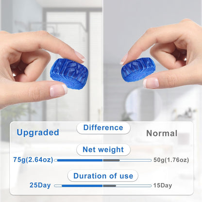 Msvvko Toilet Bowl Cleaners, Automatic Toilet Tank Cleaner Tablets, Blue Toilet Bowl Cleaner Tablets for Deodorizing & Descaling, Powerful Cleaning, Slow-Release Against Tough Stains 20 Pack