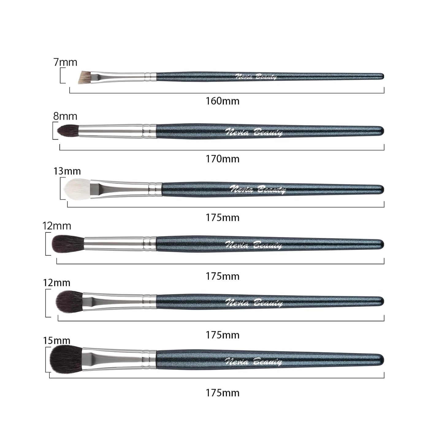 Eye Makeup Brush Set, 6 Pcs Professional Blending Eyeshadow Makeup Brushes for Concealer Eyebrows Eyeliner, Soft Hairs & Wood Handle