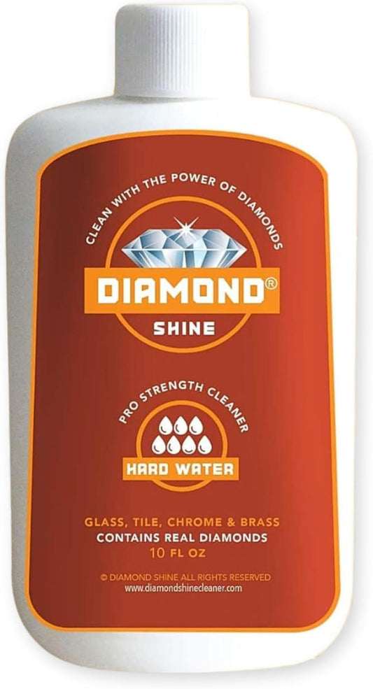 Diamond ShineProfessional Hard Water Cleaner - Lime, Calcium, Rust, Water Spots, Soap Scum - 10 Ounces