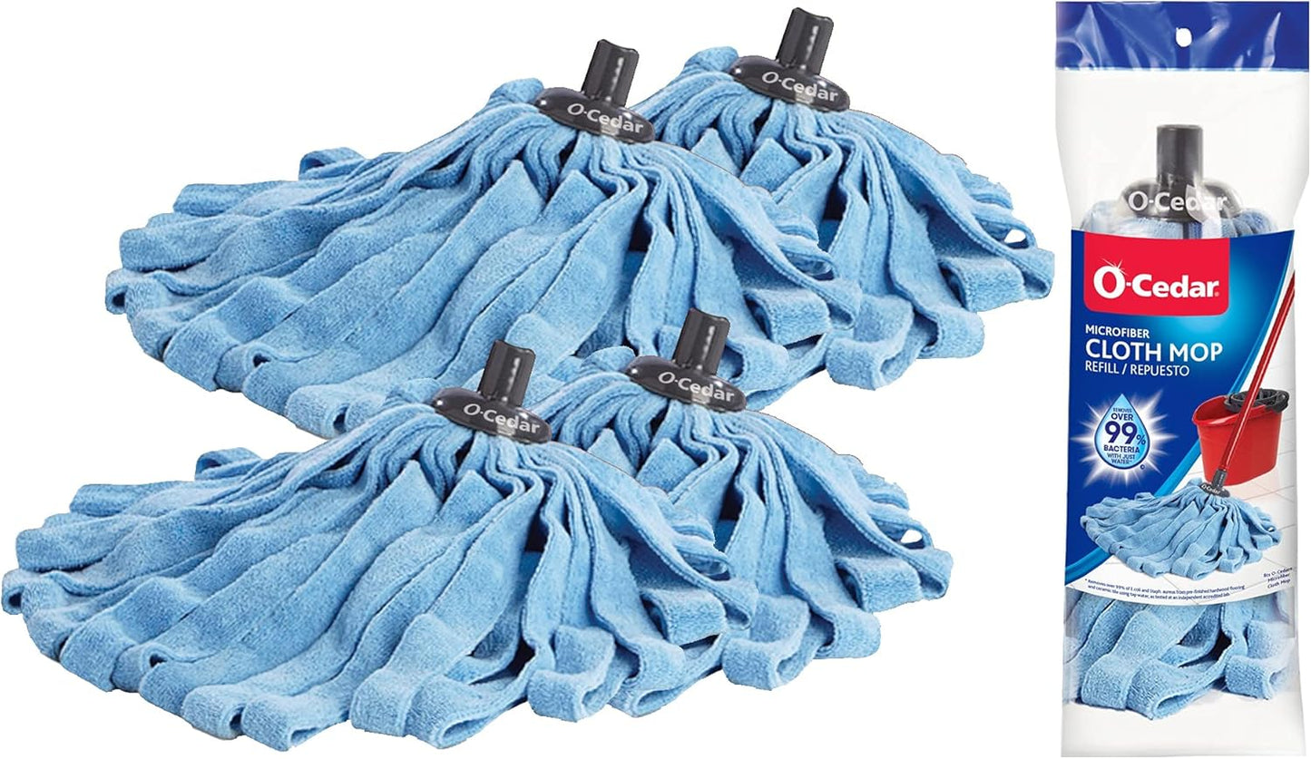 O-Cedar Microfiber Cloth Mop (Microfiber Cloth Mop with 3 Extra Refills)