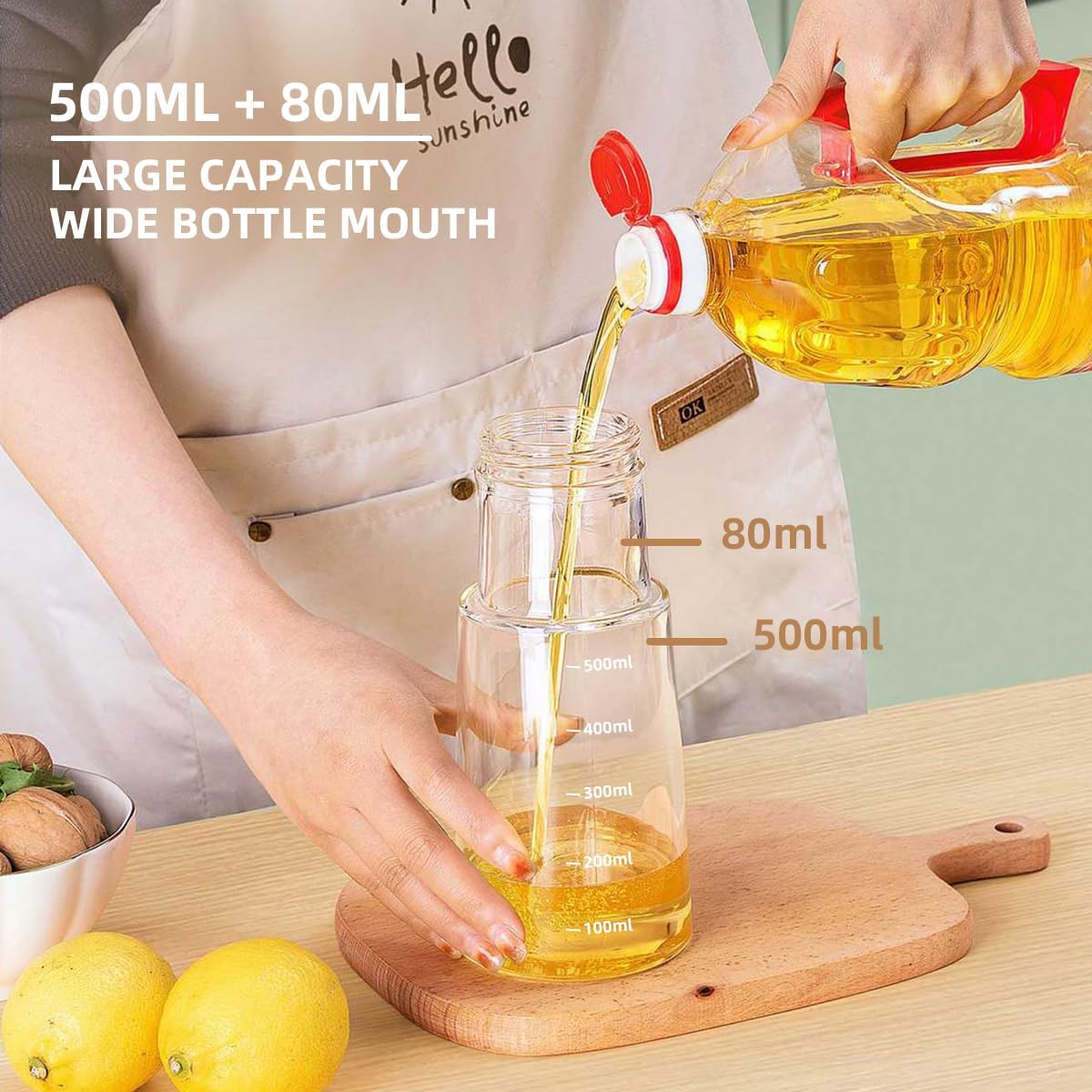 Ankou Olive Oil Sprayer Oil Spray Bottle,10oz/300ml Oil Dispenser Spray for Kitchen, High Borosilicate Glass Fine Mist Oil Sprayer for Cooking, Leakproof, BPA-Free Vinegar bottles for Salad, BBQ