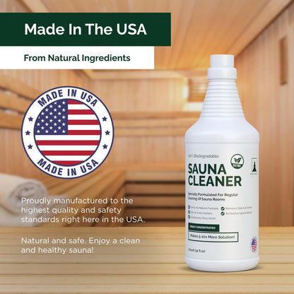 Northwood Sauna - Sauna Cleaner - Natural Wood Cleaner & Deodorizer - Ready-to-Use Spray - 1 Quart (32 Fl Oz)