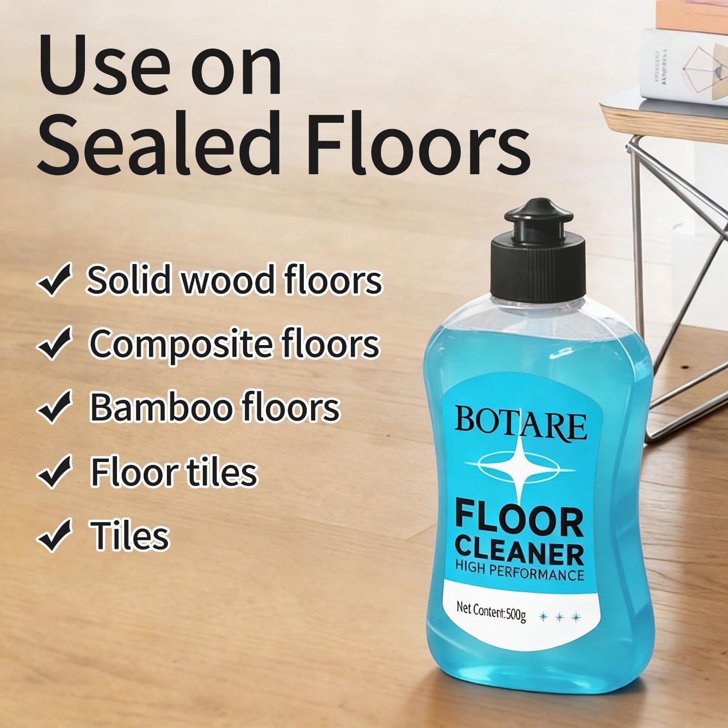 Floor Cleaner Liquid for Mopping, Household Deep Cleaning Solution for Wood,Hardwood,Tile,Laminate,Marble & Porcelain & Bathroom,Orange Scent,17.6 Fl Oz Each(1 Bottle+1 Cleaning Cloth)