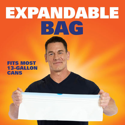 Hefty Ultra Strong 13 Gallon Trash Bags, Tall Kitchen Trash Bags 13 Gallon Size, Drawstring Closure, Continuous Odor Control, White, Lavender and Sweet Vanilla Scent, 110 Bags