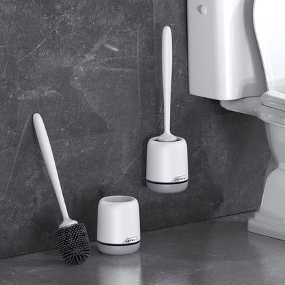 Lefree 2 Pack Silicone Toilet Bowl Brush and Holder Set with Ventilated Holder, Floor Standing & Wall Mounted Toilet Scrubber