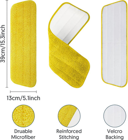 7 Count Reusable Mop Pads for Swiffer PowerMop -MEXERRIS Microfiber Wet Mops Refills PowerMop Pads Refills Machine Washable Hard Floor Mop Pads Replacement for 13''-15'' Spray Floor Mops
