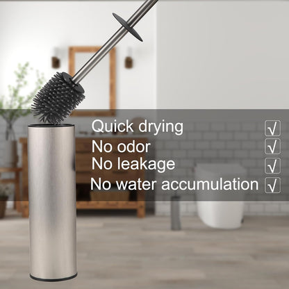 Toilet Brush and Holder Set Premium Material Toilet Bowl Cleaner Free Standing Toilet Bowl Brush and Holder
