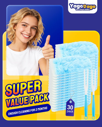 20 Count Duster Refill Compatible with Swiffer Hand Duster, Lavender Flavor Disposable Heavy Duty Duster Refills, Dusters Refills for Cleaning, Blinds & Ceiling Fan (Handle is Not Included)