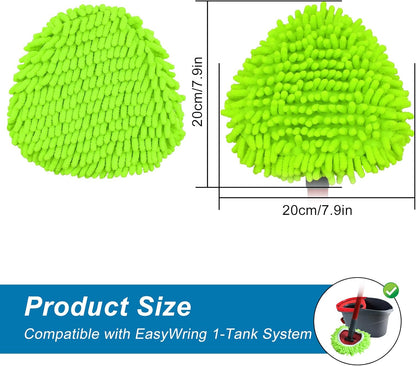 Mop Replace Head for O Cedar, Spin Mop Heads Replacements for Ocedar Easywring 1 Tank Spin Mop, Chenille Duster for Ocedar Mop Include 3 Pack Microfiber Chenille Mop Pad for Ocedar Spin Mop