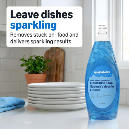 Amazon Basics Dish Soap, Fresh Scent, 50 fl oz, Pack of 1, Packaging May Vary