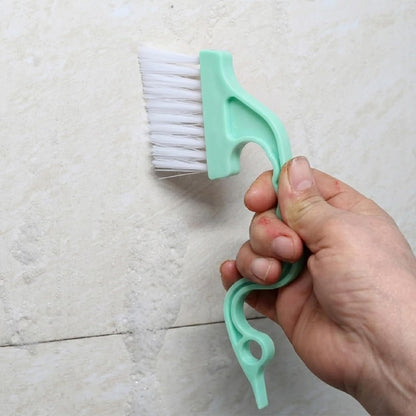 Slick- Window Track Cleaning Brush, 2 Pack, Blue Ergonomic Handle, Built-in Scraper, Multipurpose, Window Track Cleaning Tools