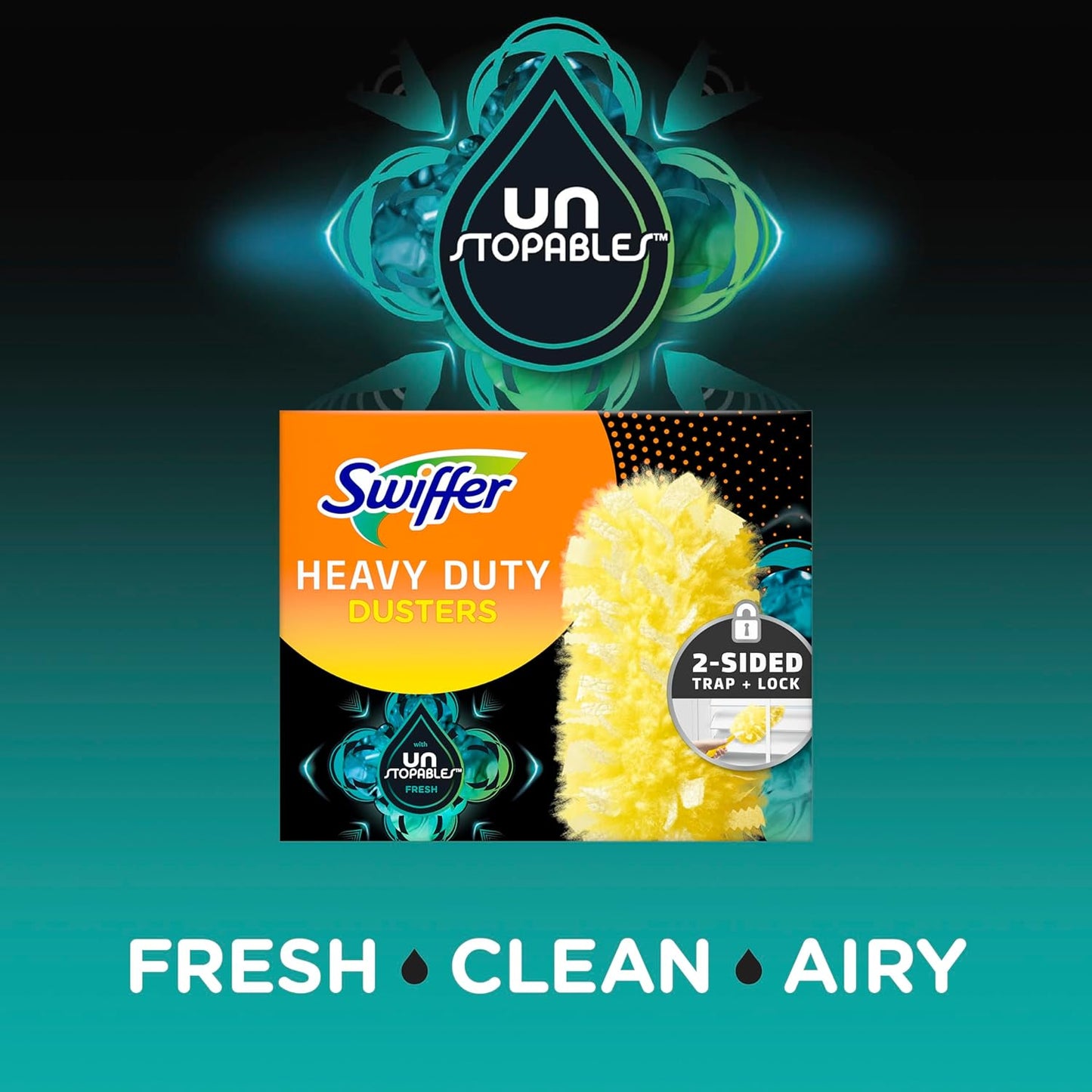 Swiffer Dusters Multi-Surface Heavy Duty Duster Refills, Unstopables Fresh Scent, 11 Count