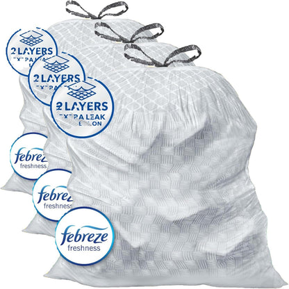 Glad ForceFlex Tall Kitchen Trash Bags, 13 Gal, Gain Original with Febreze, 110 Ct (Pack May Vary)
