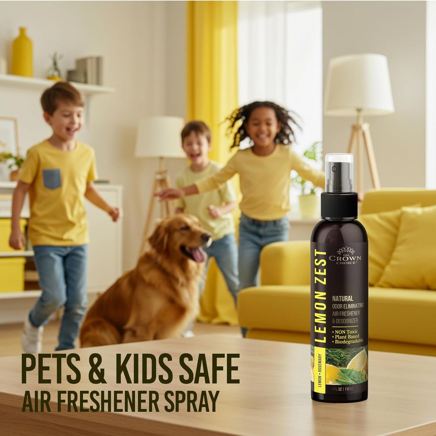 Non-Toxic Odor Eliminator,Natural Cedar Air Freshener Spray for Clothes Storage & Moth Repellent,Closet & Couch Deodorizer,Long Lasting Bathroom & Toilet Freshener, Safe for Kids & Pets-4 oz Pack of 1