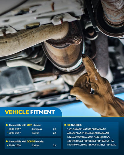 PHILTOP Left and Right Catalytic Converter Replacement For 2005-2010 300 2.7/3.5L V6 RWD, 2006-2010 Charger 2.7/3.5L V6 RWD, 2005-2008 Magnum 2.7/3.5L V6 RWD Replace 55434, 55433 (EPA Compliant) - Colors B