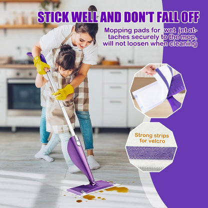 20 Count Disposable Mop Pads Refills for Swiffer Wet Jet Spray Mops, Wet Jet Mopping Pads for All Purpose Multi Surface Hardwood Floor Cleaning, 4 Layers Thickened and Super Absorbent